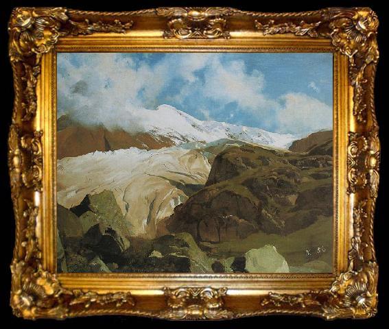 framed  Rudolf Koller Gletscher am Sustenpass, ta009-2
